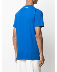 T-shirt à col rond imprimé bleu DSQUARED2