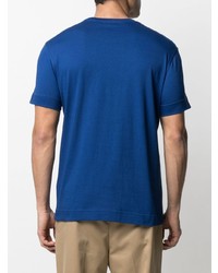 T-shirt à col rond imprimé bleu Emporio Armani