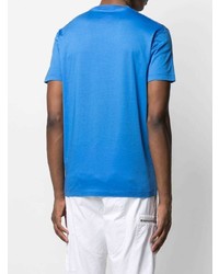 T-shirt à col rond imprimé bleu DSQUARED2