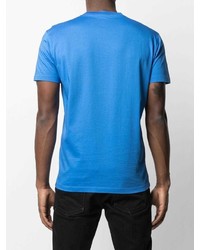 T-shirt à col rond imprimé bleu DSQUARED2