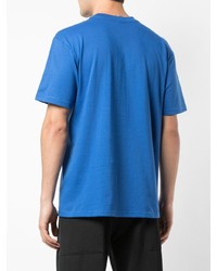 T-shirt à col rond imprimé bleu Supreme