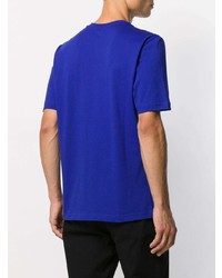T-shirt à col rond imprimé bleu Love Moschino