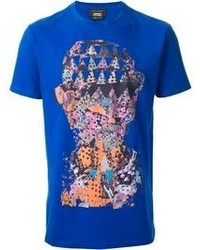 T-shirt à col rond imprimé bleu Marc Jacobs