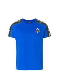 T-shirt à col rond imprimé bleu Marcelo Burlon County of Milan