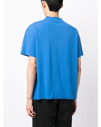 T-shirt à col rond imprimé bleu N°21