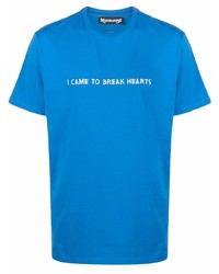 T-shirt à col rond imprimé bleu Nasaseasons