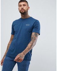 T-shirt à col rond imprimé bleu Nicce London