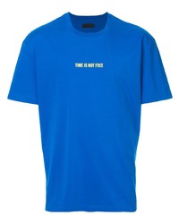 T-shirt à col rond imprimé bleu Off Duty