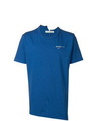 T-shirt à col rond imprimé bleu Off-White