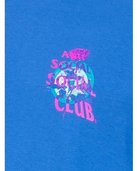 T-shirt à col rond imprimé bleu Anti Social Social Club