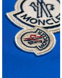 T-shirt à col rond imprimé bleu Moncler