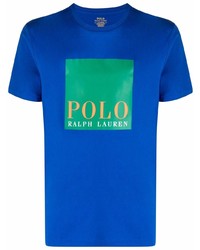 T-shirt à col rond imprimé bleu Polo Ralph Lauren