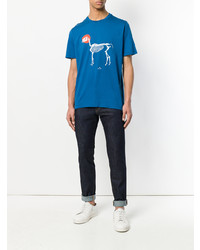 T-shirt à col rond imprimé bleu Ps By Paul Smith