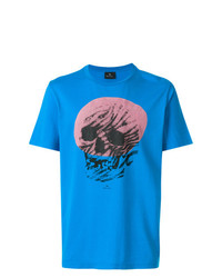 T-shirt à col rond imprimé bleu Ps By Paul Smith