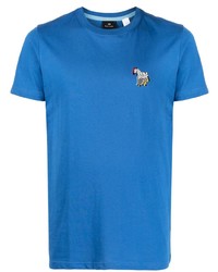 T-shirt à col rond imprimé bleu PS Paul Smith