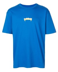 T-shirt à col rond imprimé bleu Supreme