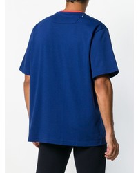 T-shirt à col rond imprimé bleu Puma