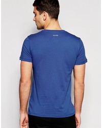 T-shirt à col rond imprimé bleu Boss Orange