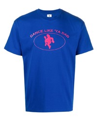T-shirt à col rond imprimé bleu The Salvages