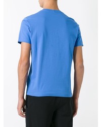 T-shirt à col rond imprimé bleu Kenzo