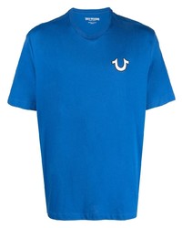 T-shirt à col rond imprimé bleu True Religion