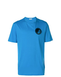 T-shirt à col rond imprimé bleu Versace Collection