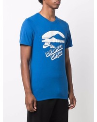 T-shirt à col rond imprimé bleu Nike