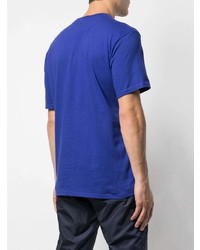 T-shirt à col rond imprimé bleu Supreme