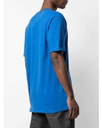 T-shirt à col rond imprimé bleu Supreme