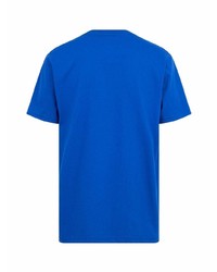 T-shirt à col rond imprimé bleu Supreme