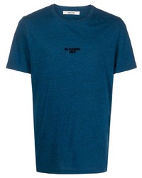 T-shirt à col rond imprimé bleu Zadig & Voltaire