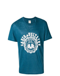 T-shirt à col rond imprimé bleu Zadig & Voltaire