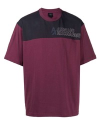 T-shirt à col rond imprimé bordeaux Armani Exchange