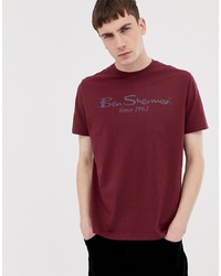 T-shirt à col rond imprimé bordeaux Ben Sherman
