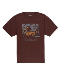 T-shirt à col rond imprimé bordeaux Carhartt WIP