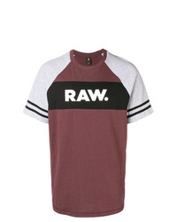 T-shirt à col rond imprimé bordeaux G-Star Raw Research