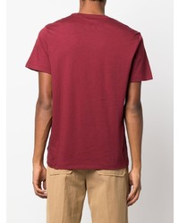 T-shirt à col rond imprimé bordeaux Polo Ralph Lauren