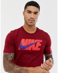 T-shirt à col rond imprimé bordeaux Nike