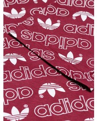 T-shirt à col rond imprimé bordeaux adidas