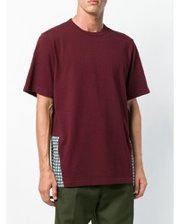 T-shirt à col rond imprimé bordeaux Marni