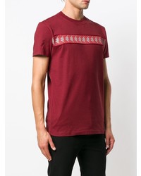 T-shirt à col rond imprimé bordeaux Kappa