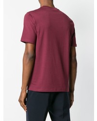 T-shirt à col rond imprimé bordeaux Loewe