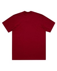 T-shirt à col rond imprimé bordeaux Supreme