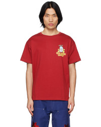 T-shirt à col rond imprimé bordeaux Sky High Farm Workwear