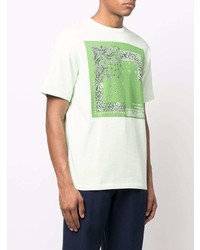 T-shirt à col rond imprimé cachemire blanc Kenzo