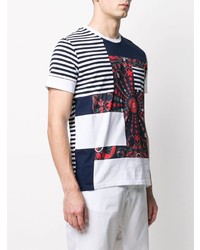 T-shirt à col rond imprimé cachemire blanc Etro