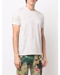 T-shirt à col rond imprimé cachemire blanc Etro