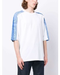 T-shirt à col rond imprimé cachemire blanc Jacquemus