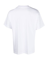 T-shirt à col rond imprimé cachemire blanc Soulland
