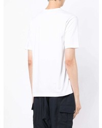 T-shirt à col rond imprimé cachemire blanc Junya Watanabe MAN